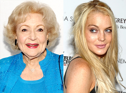 Betty White, Lindsay Lohan Betty White, Lindsay Lohan